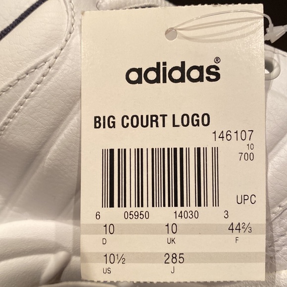 Adidas Mens’ “Big Court Logo” Sneakers -Sz. 10.5 NiB - Picture 12 of 14